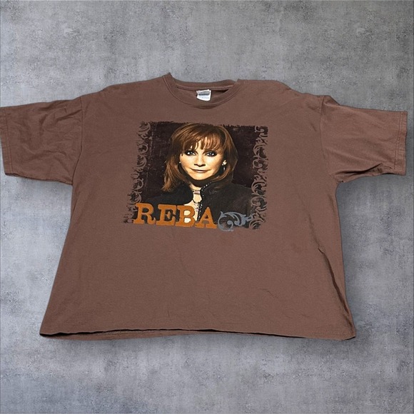Gildan Other - Reba McEntire 2007 Tour T-Shirt 2XL Brown Gildan Country‎ Music Concert Tee